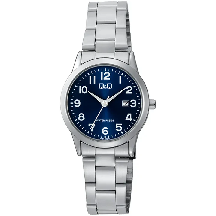 Reloj Q&Q Mini Mujer Análogo Plateado Azul A45A-002PY 2