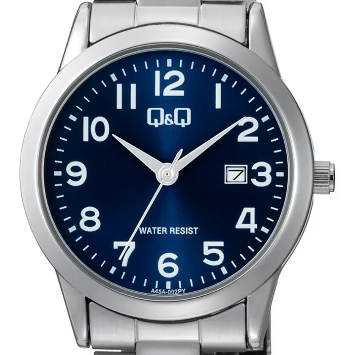 Reloj Q&Q Mini Mujer Análogo Plateado Azul A45A-002PY 3