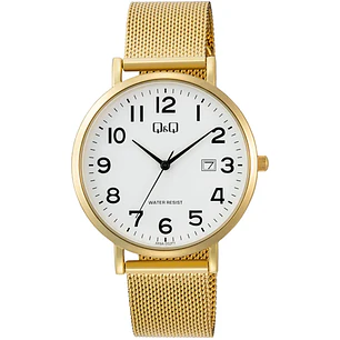Reloj Q&Q Hombre Correa Milanese Dorado A46A-002PY