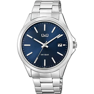 Reloj Q&Q Hombre Análogo Plateado Azul A484J212Y