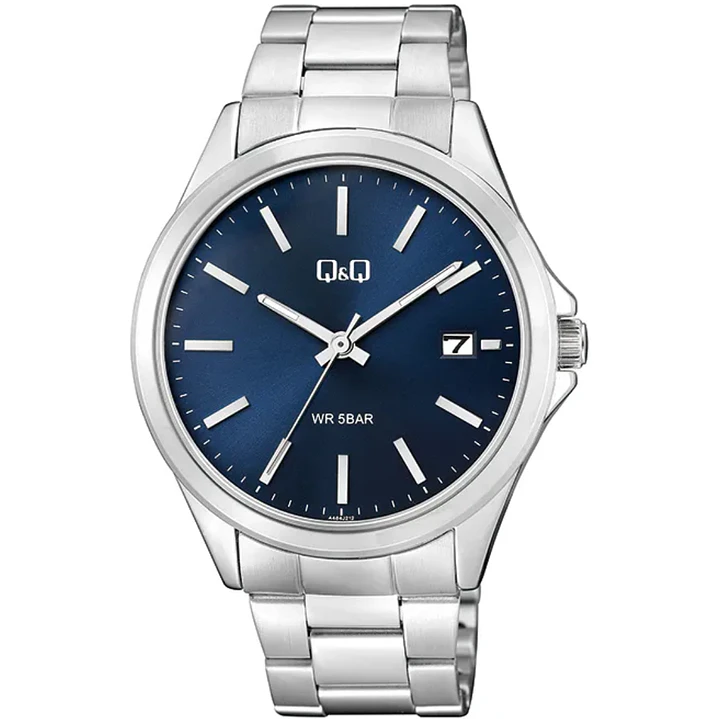 Reloj Q&Q Hombre Análogo Plateado Azul A484J212Y 1