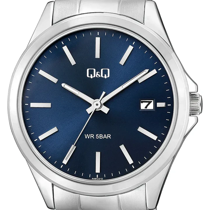 Reloj Q&Q Hombre Análogo Plateado Azul A484J212Y 4