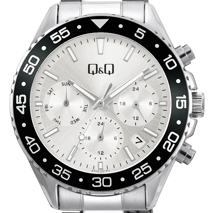 Reloj Q&Q Mujer Grande Análogo Plateado A50A-001PY 3