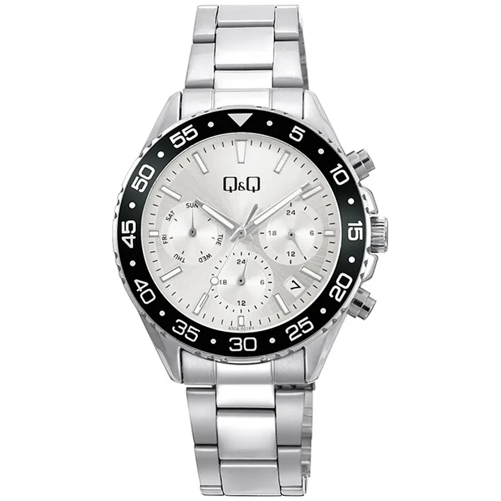 Reloj Q&Q Mujer Grande Análogo Plateado A50A-001PY 2