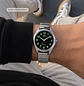 Reloj Q&Q Hombre Análogo Plateado Negro C04A-048PY - Miniatura 2