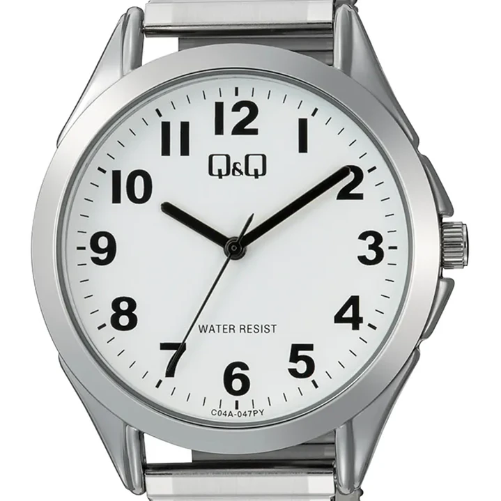 Reloj Q&Q Hombre Análogo Plateado C04A-047PY 3