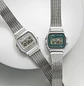 Reloj Casio Vintage Unisex Correa Milanese Verde A158WEM-3D - Miniatura 6