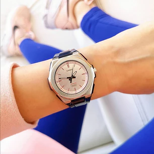 Reloj Casio Sport Chic Mujer Resina Plateado Azul LWA-300H-2E