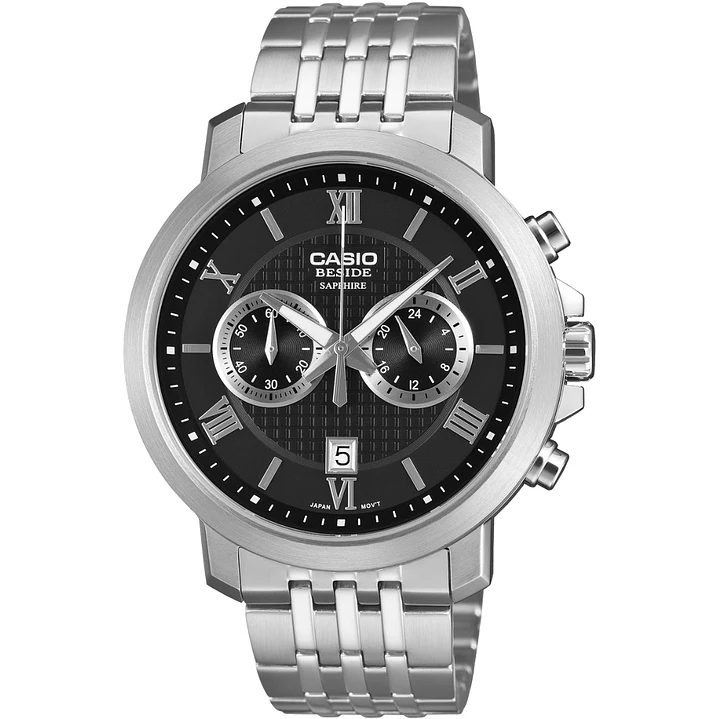 Reloj Casio Beside Cronógrafo Acero inoxidable y Cristal Zafiro BMS-500D-1A 1