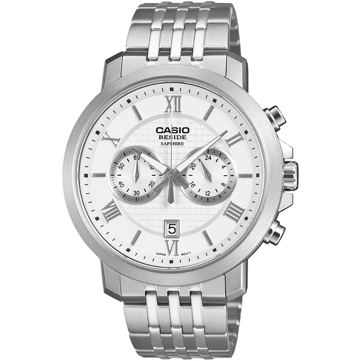 Reloj Casio Beside Cronógrafo Acero inoxidable y Cristal Zafiro BMS-500D-7A 1
