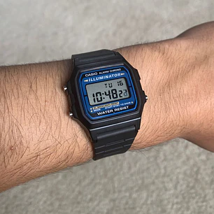Reloj Casio Vintage illuminator Resina Negro F-105W-1A