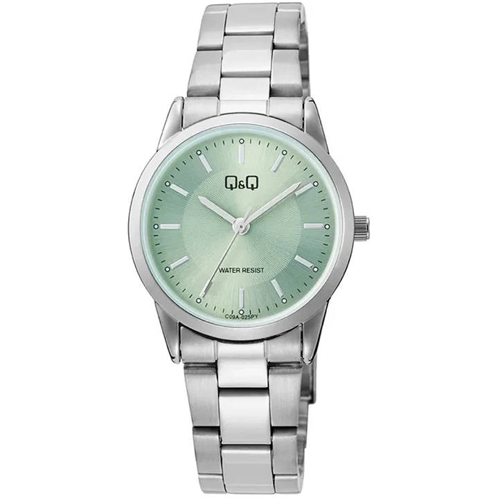 Reloj Q&Q Mini  Mujer Análogo Plateado Verde C09A-025PY 1