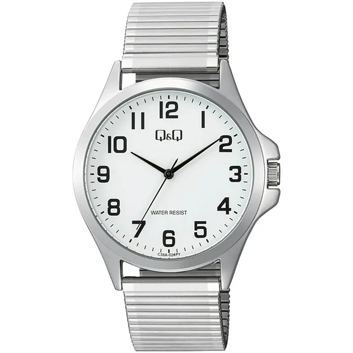 Reloj Q&Q Hombre Análogo Plateado C36A-024PY 1