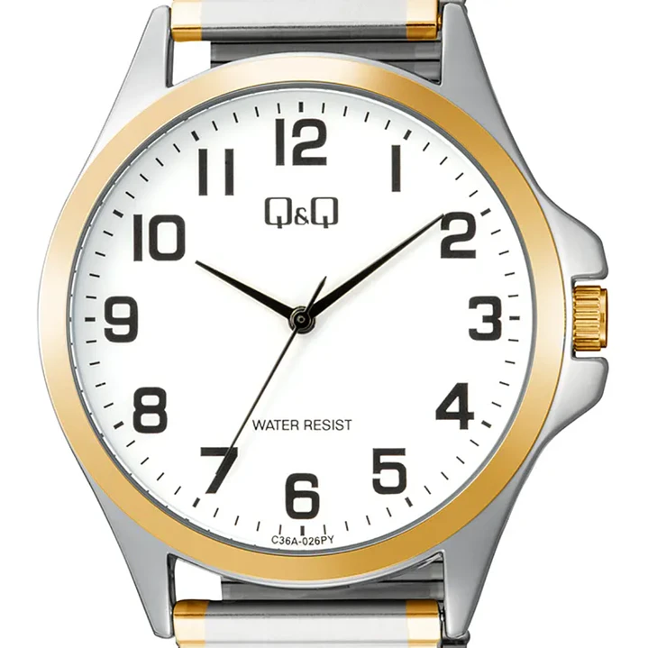 Reloj Q&Q Hombre Análogo Metal Bicolor C36A-026PY 2