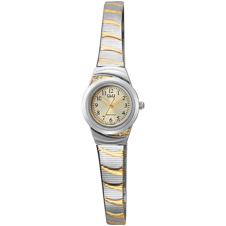 Reloj Q&Q Súper Mini Mujer Bicolor Brillos C67A-003PY 1