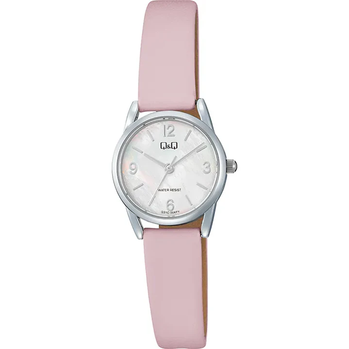 Reloj Mini Q&Q Análogo Cuero Vegano Rosado Q31C-004PY 1