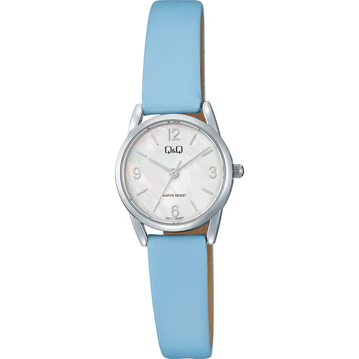 Reloj Mini Q&Q Análogo Cuero Vegano Celeste Q31C-005PY 1