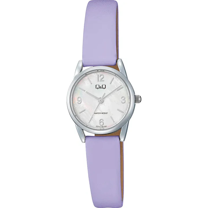 Reloj Mini Q&Q Análogo Cuero Vegano Lila Lavanda Q31C-007PY 1