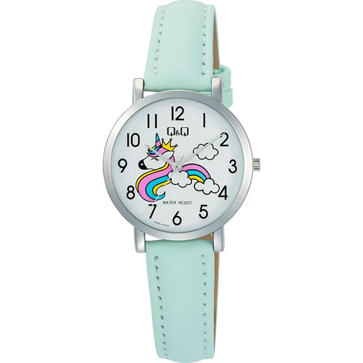 Reloj Q&Q Mini Infantil Niñes Niños Unicornio Verde Q58A-011PY 1