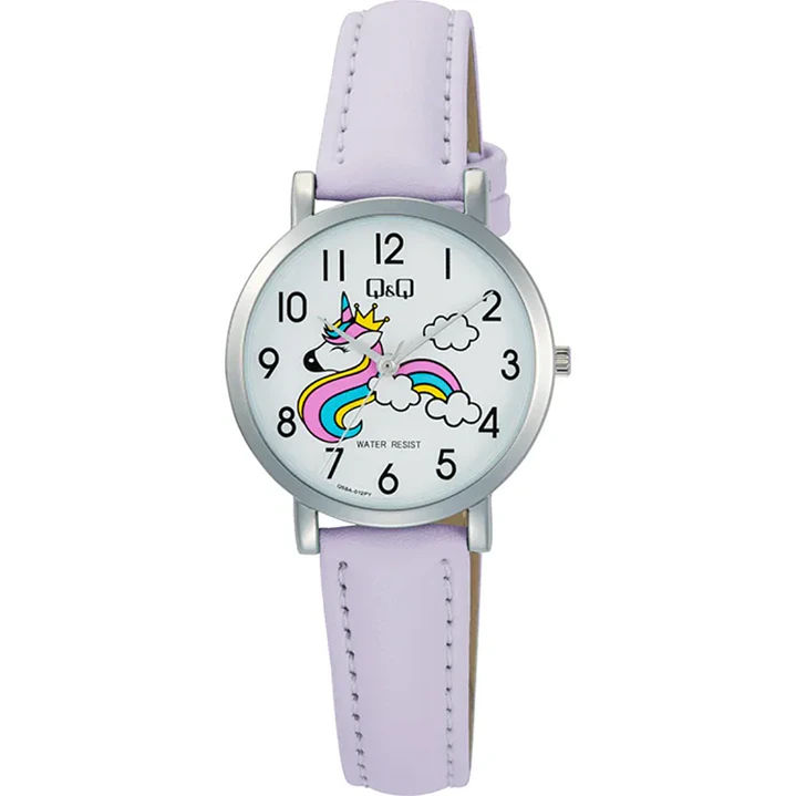 Reloj Q&Q Mini Infantil Niñes Niño Unicornio Lila Q58A-012PY 1