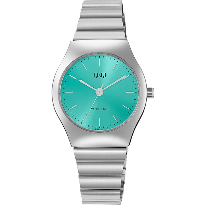 Reloj Q&Q Minimalista Análogo Plateado Turquesa Q72B-004PY 1