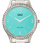 Reloj Q&Q Análogo Plateado Brillos Turquesa Q75B-002PY - Miniatura 2