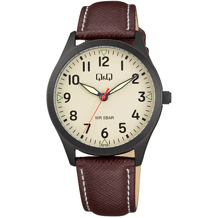 Reloj Q&Q Hombre Análogo Cuero Vegano Q76B-004PY 1