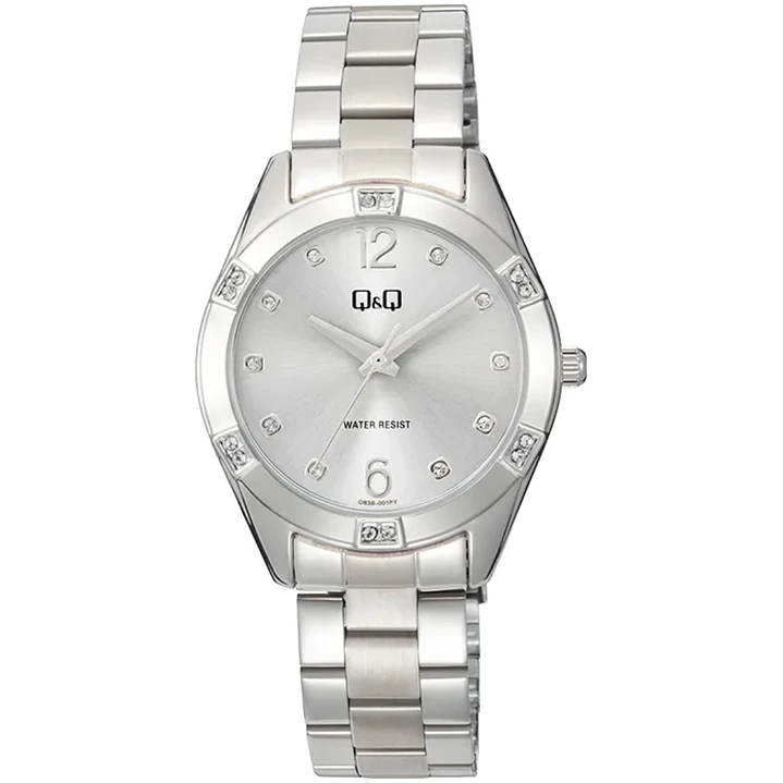 Reloj Q&Q Análogo Plateado Brillos Q83B-001PY 1