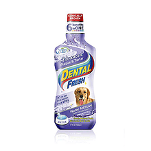 Dental Fresh Advanced Plaque y Tartar - Enjuague bucal perros 8oz