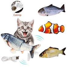 Juguete para gato. pescado interactivo con movimiento, carga usb