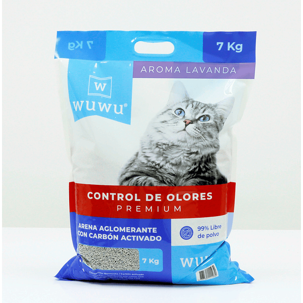 Wuwu · Arena sanitaria para gatos 7kg – lavanda