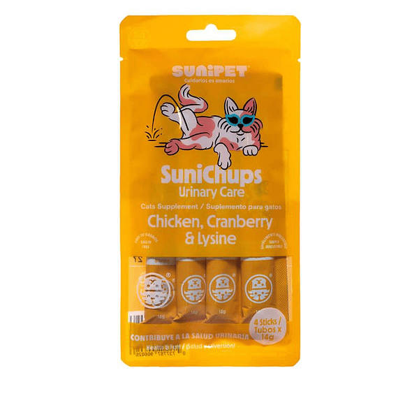 Sunichups urinary care sabor pollo, arandano