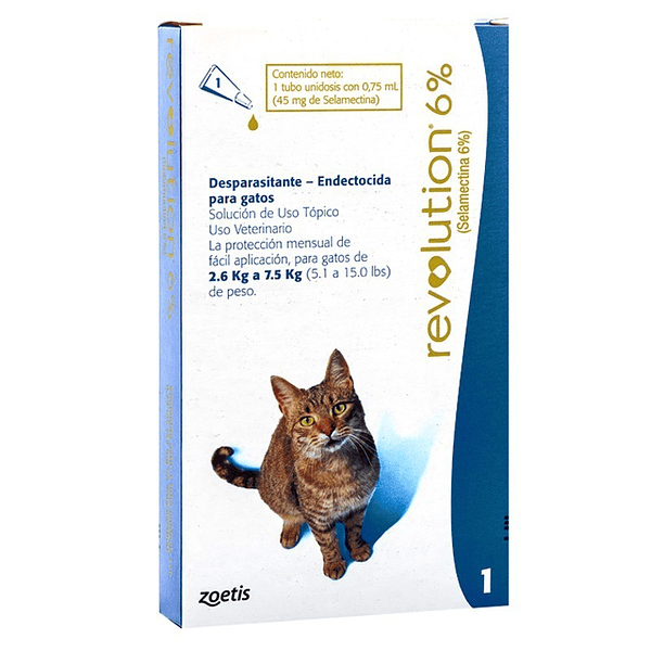 REVOLUTION GATO 6% 2,5 A 7,5KG