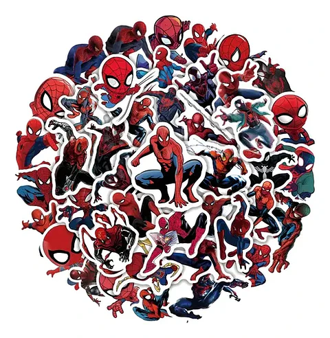 Spiderman - Set De 50 Stickers / Calcomanias / Pegatinas