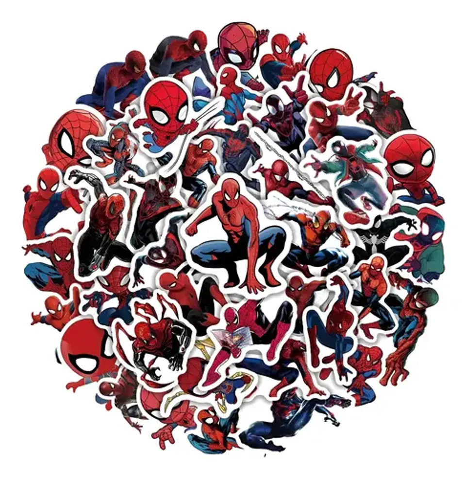 Spiderman - Set De 50 Stickers / Calcomanias / Pegatinas 1
