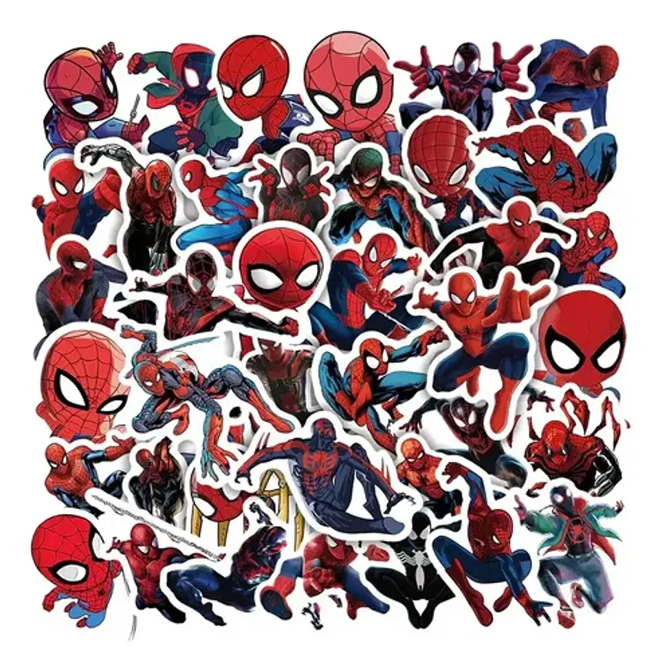 Spiderman - Set De 50 Stickers / Calcomanias / Pegatinas 2