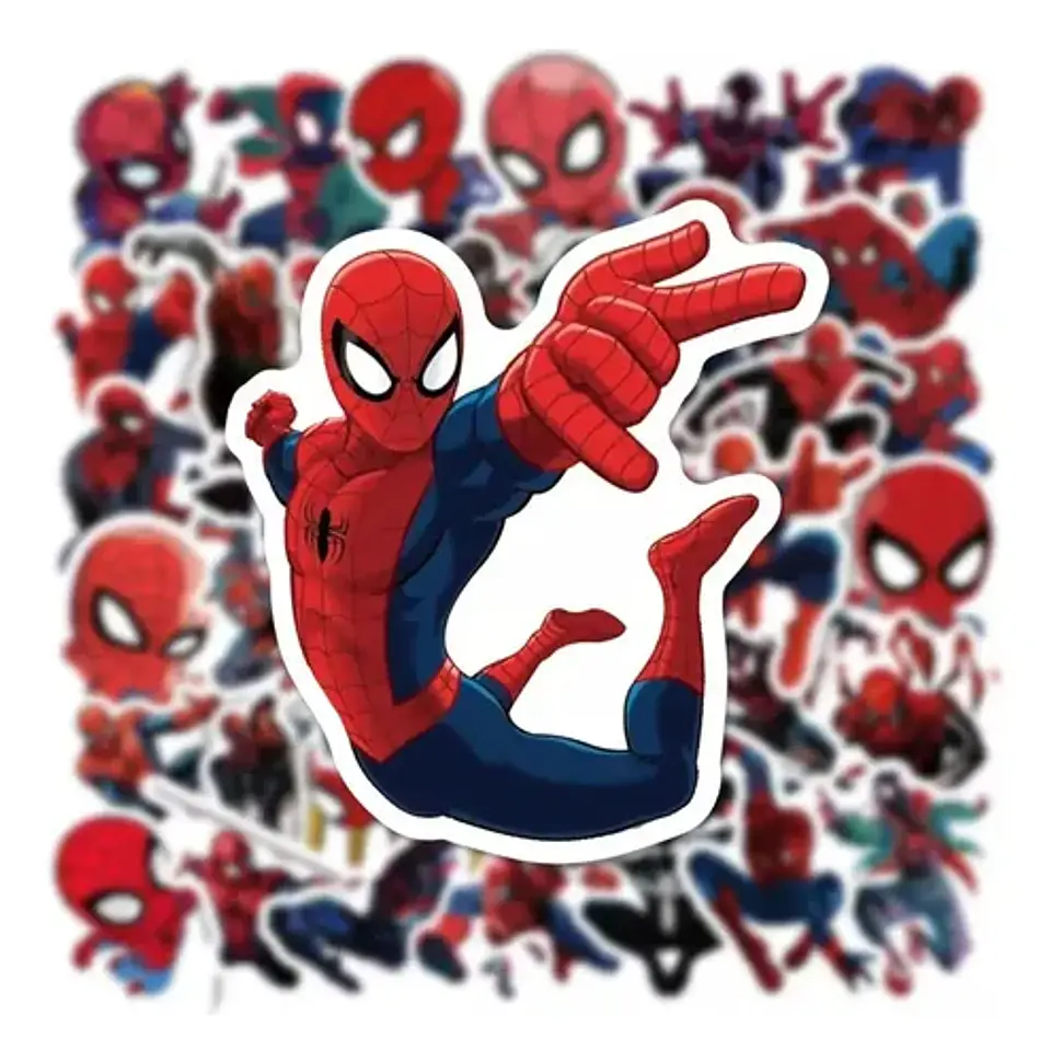 Spiderman - Set De 50 Stickers / Calcomanias / Pegatinas 3