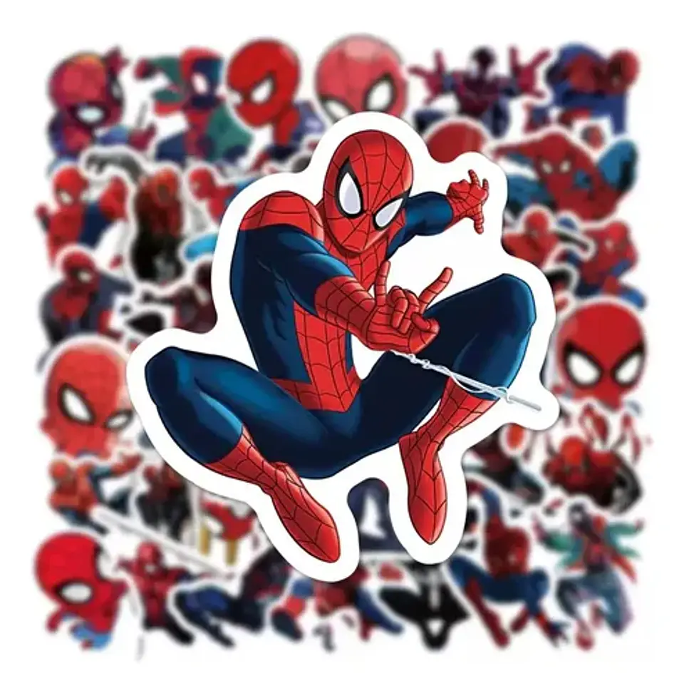 Spiderman - Set De 50 Stickers / Calcomanias / Pegatinas 4
