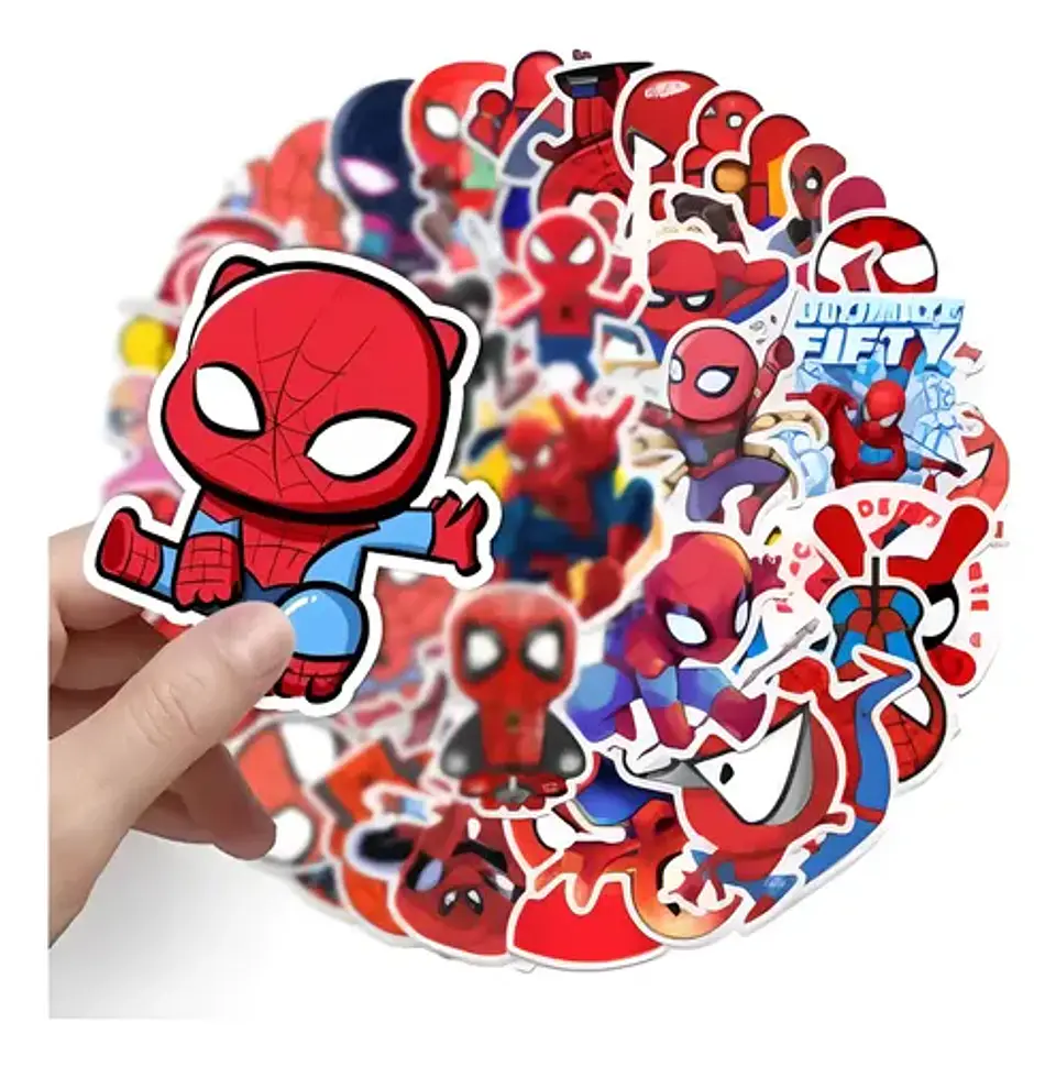 Spiderman - Set De 50 Stickers / Calcomanias / Pegatinas 6