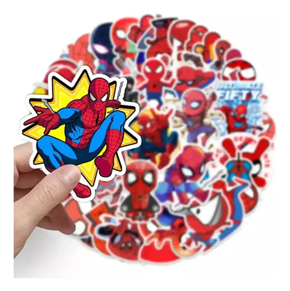 Spiderman - Set De 50 Stickers / Calcomanias / Pegatinas 7