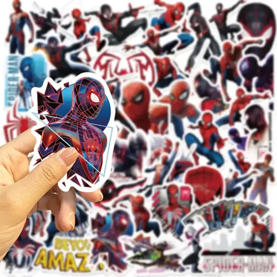 Spiderman - Set De 50 Stickers / Calcomanias / Pegatinas 12