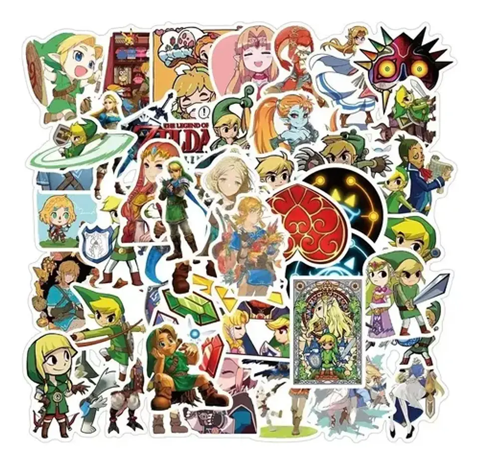Zelda - Set De 50 Stickers / Calcomanias 11