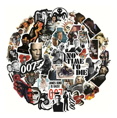 James Bond 007 Set De 50 Stickers / Calcomanias / Pegatinas