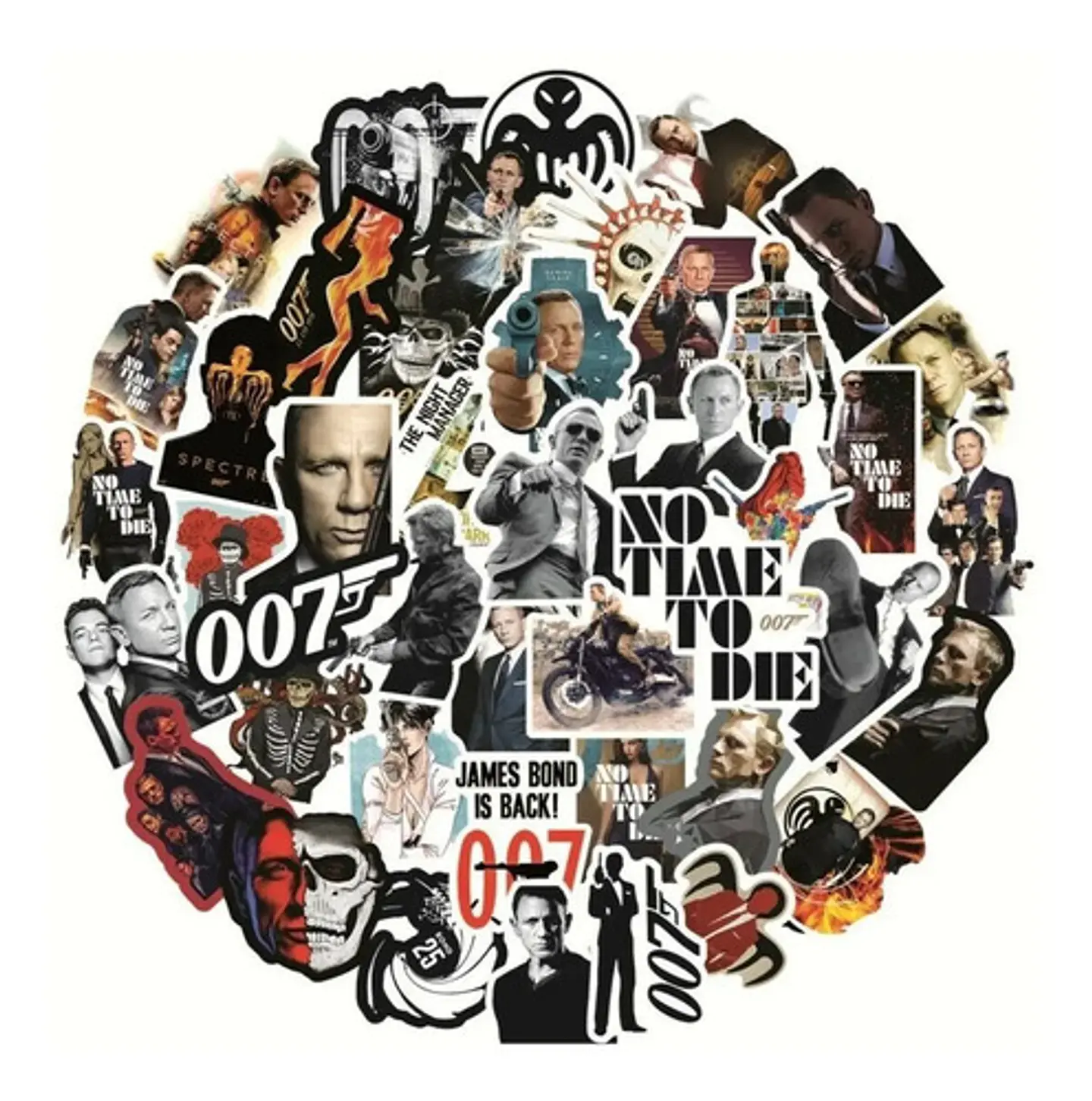James Bond 007 Set De 50 Stickers / Calcomanias / Pegatinas 1