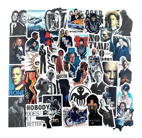 James Bond 007 Set De 50 Stickers / Calcomanias / Pegatinas