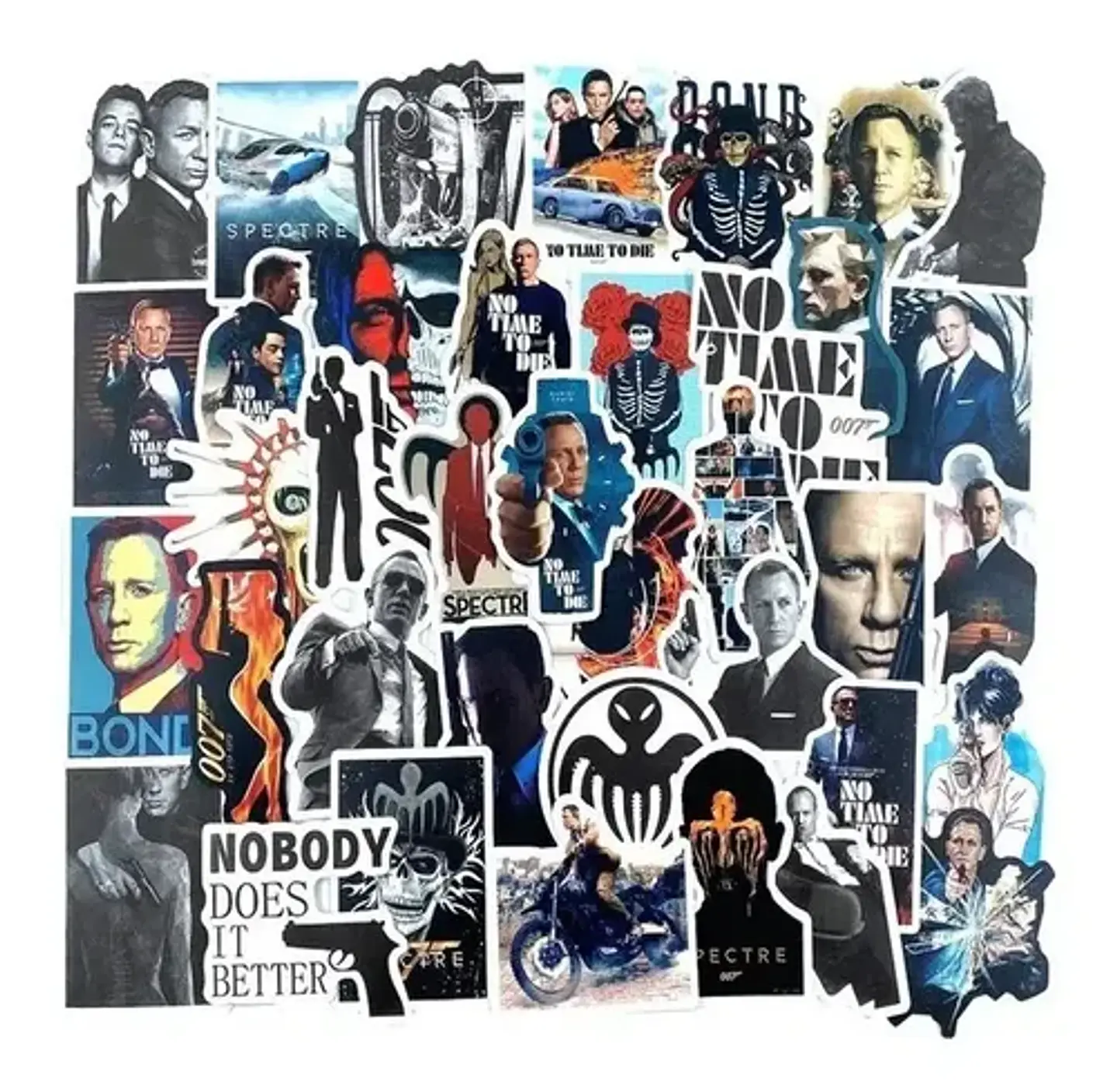 James Bond 007 Set De 50 Stickers / Calcomanias / Pegatinas 2
