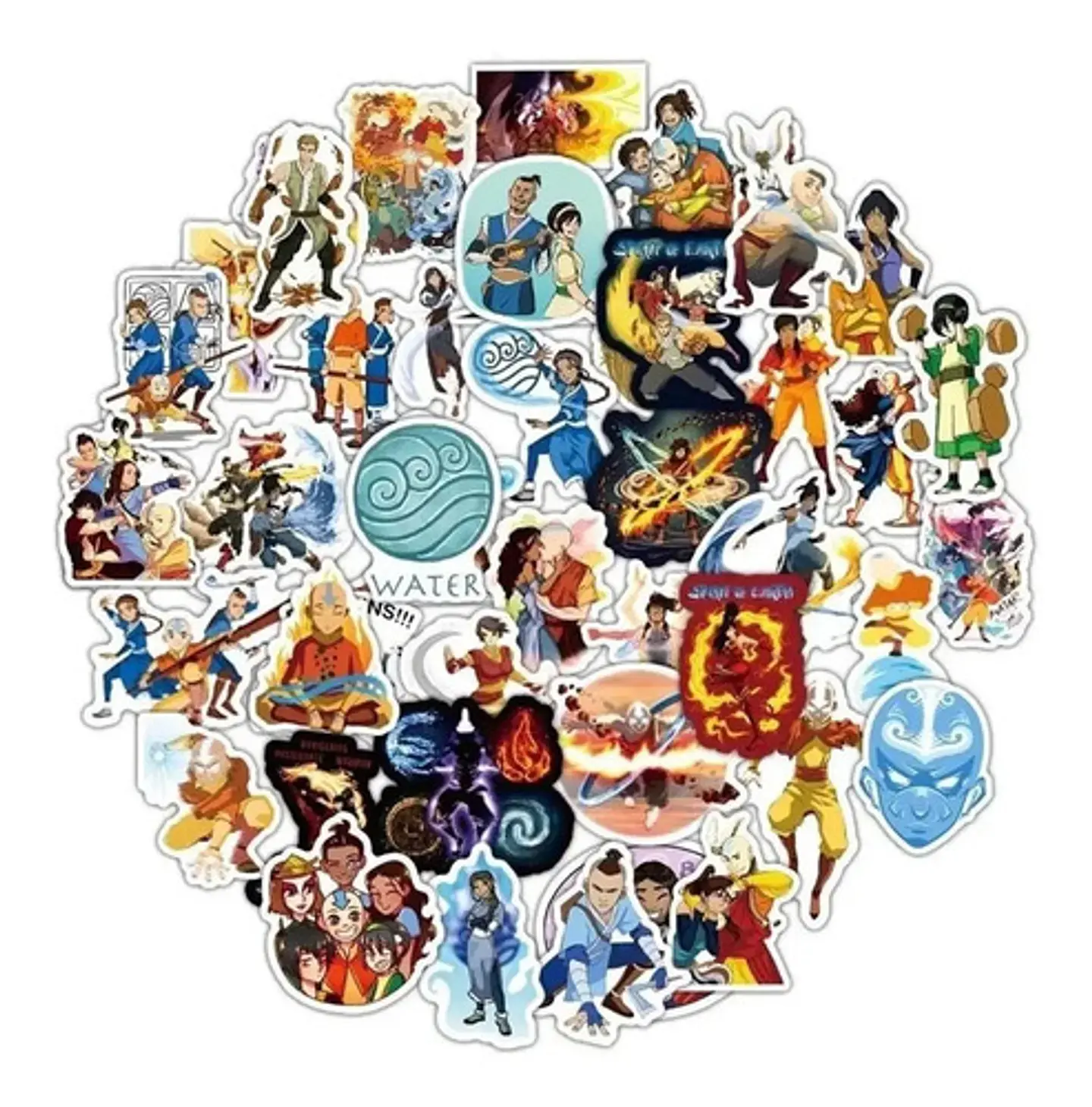 Avatar (anime) - Set De 50 Stickers / Calcomanias 1