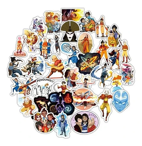 Avatar (anime) - Set De 50 Stickers / Calcomanias