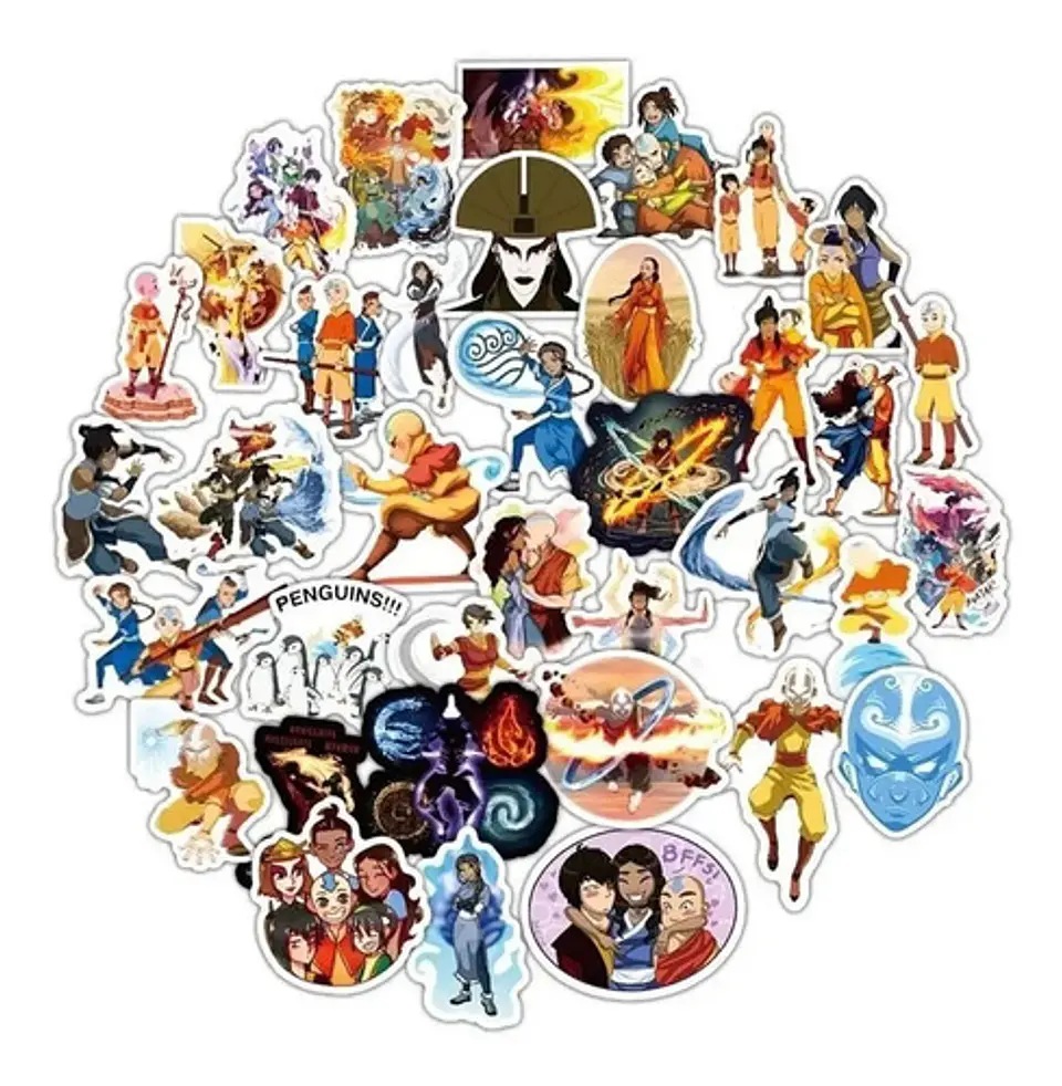 Avatar (anime) - Set De 50 Stickers / Calcomanias 2