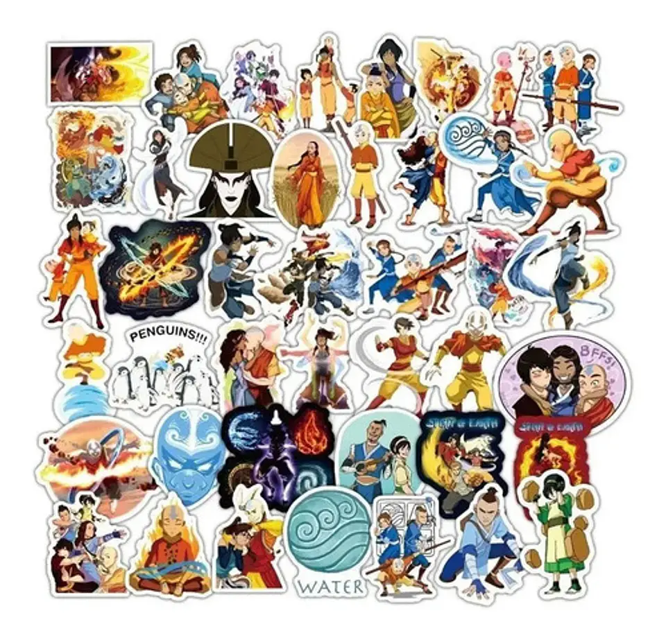 Avatar (anime) - Set De 50 Stickers / Calcomanias 3
